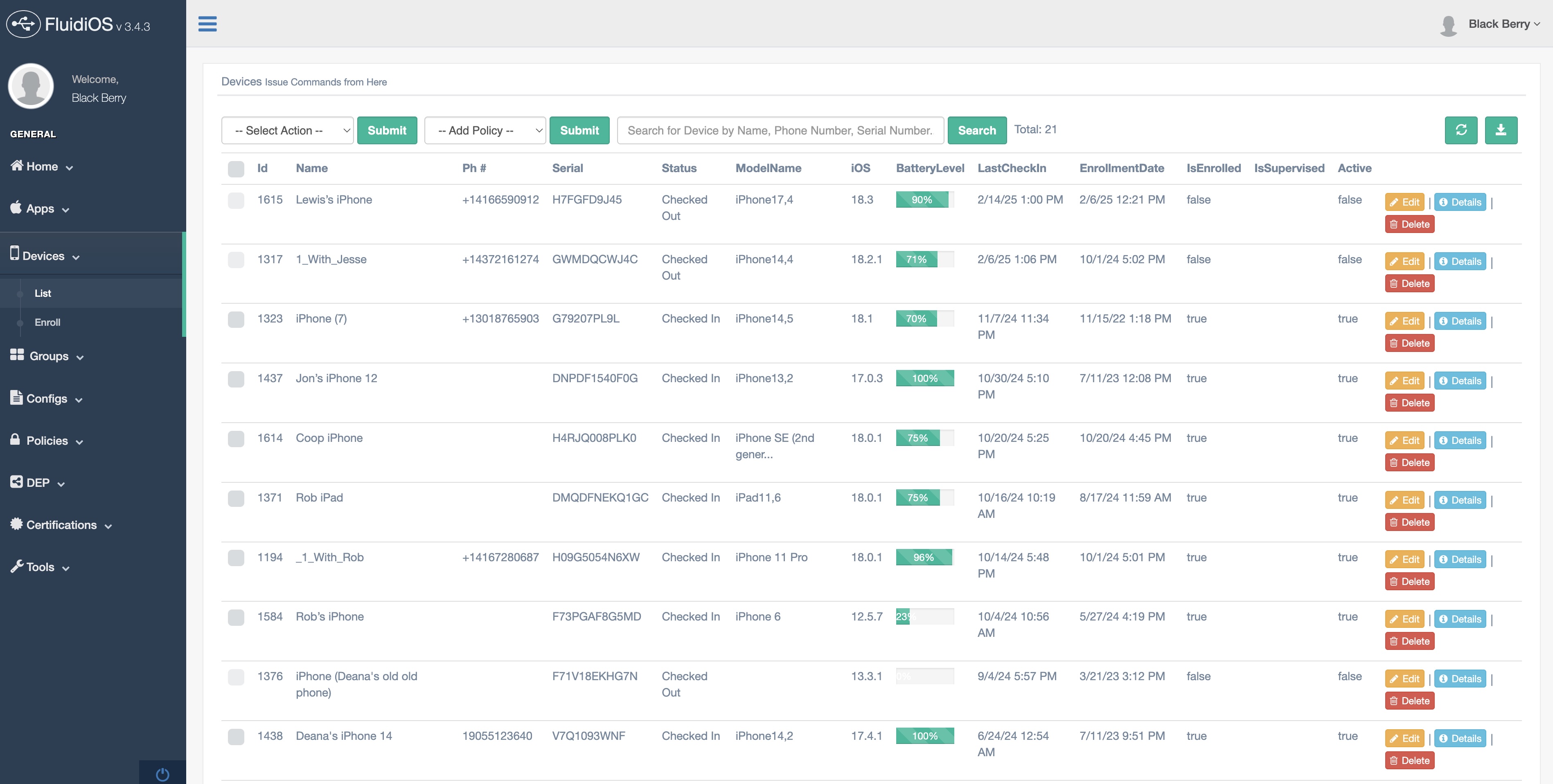 Fluid Mobility MDM screenshot